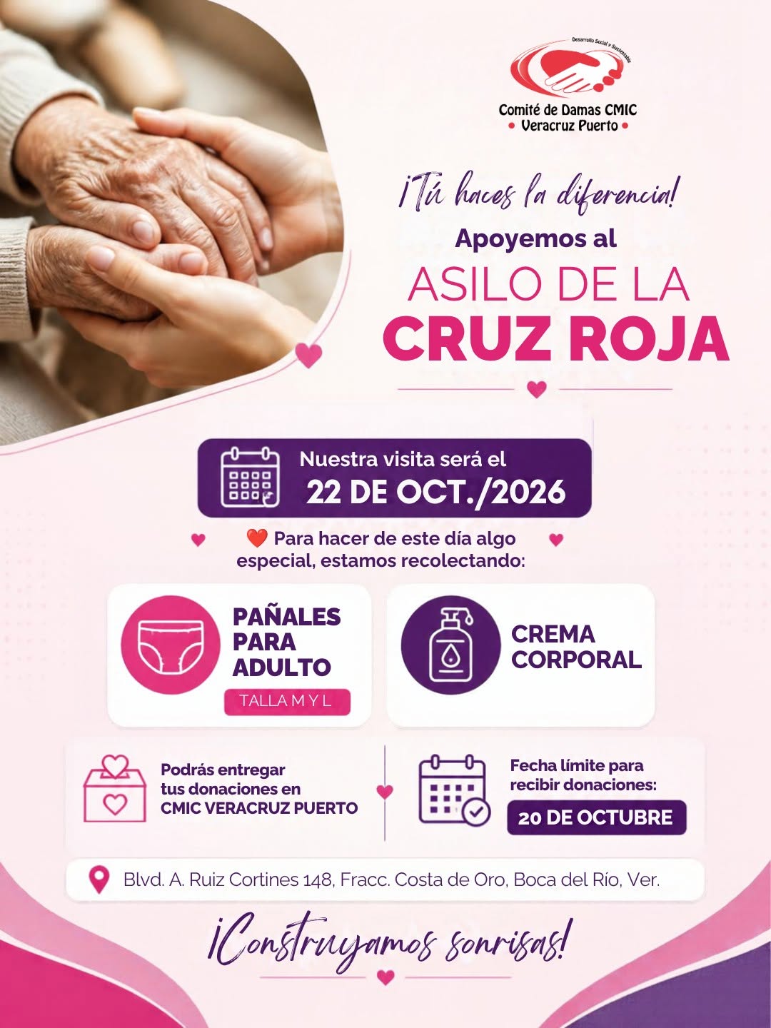 Colecta en apoyo al Asilo de la Cruz Roja