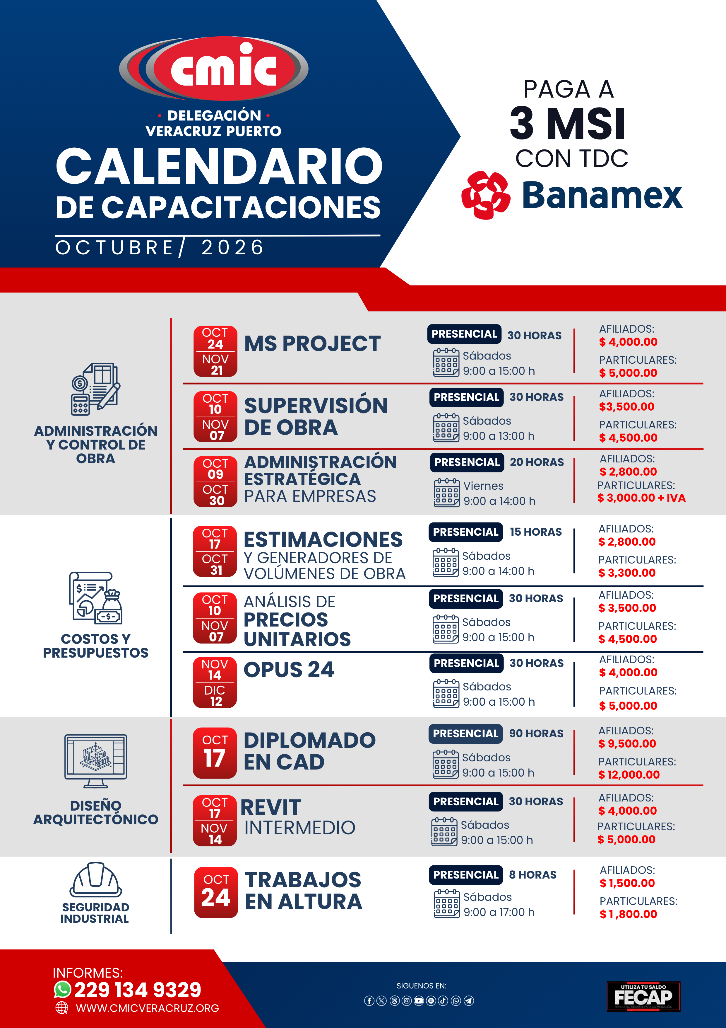 Calendario de Cursos